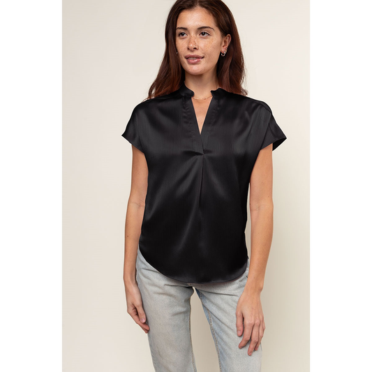 Drop Shoulder Crinkle Blouse