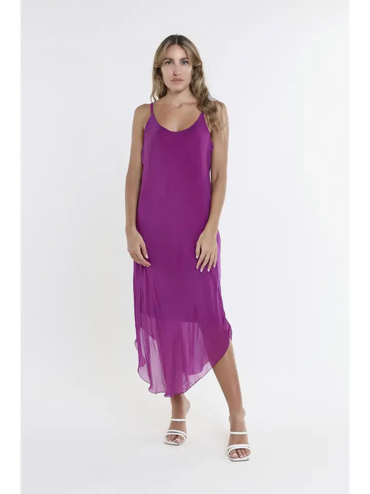 Rachel Silk Midi Dress