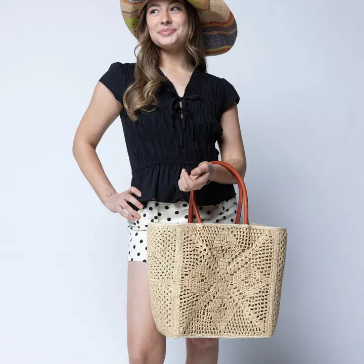 Cheval Lace Square Crochet Bag