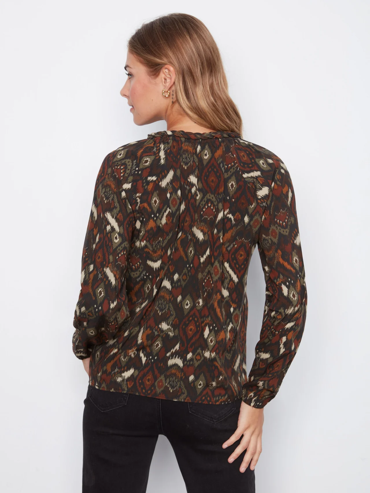 Printed Raglan Blouse