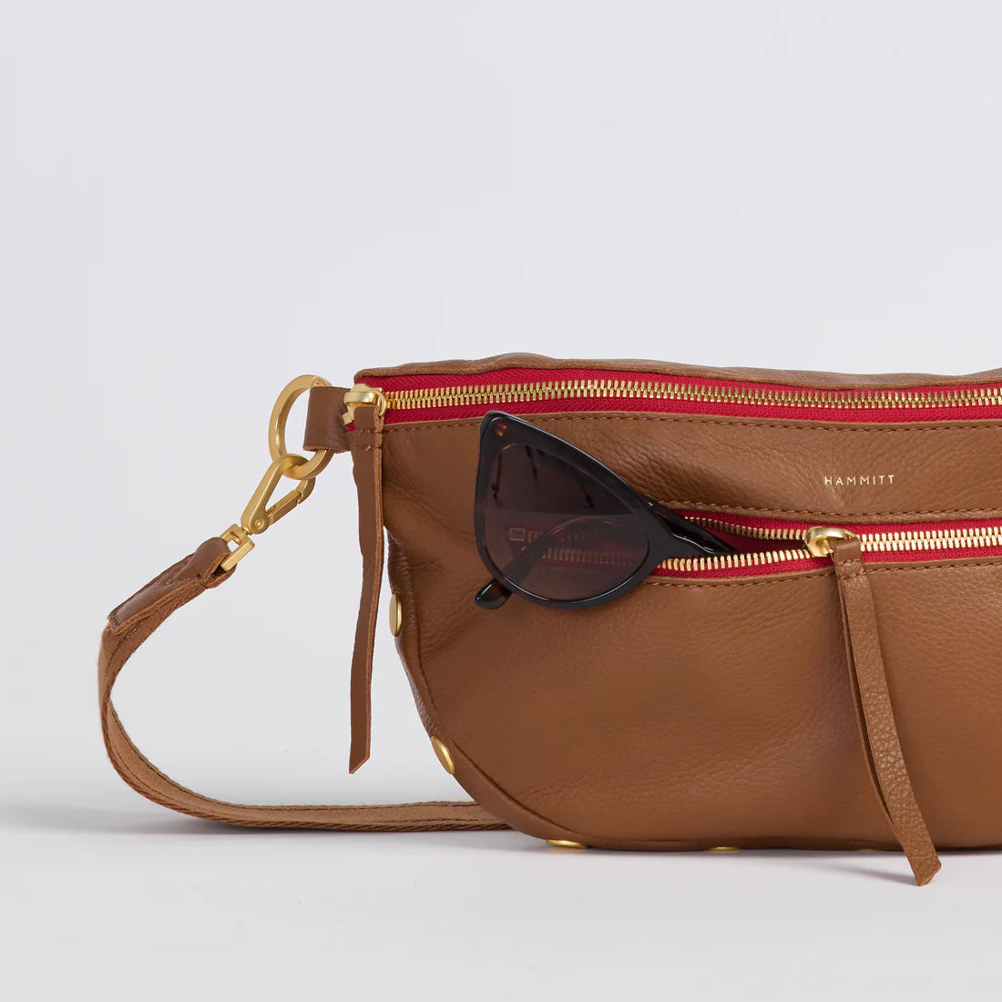 Charles Crossbody Large - Mahogany Pebble
