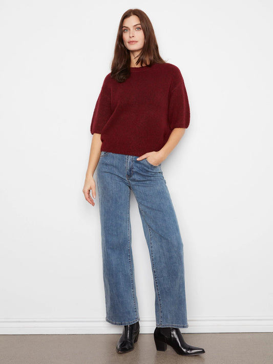 Balloon Elbow Sleeve Sweater
