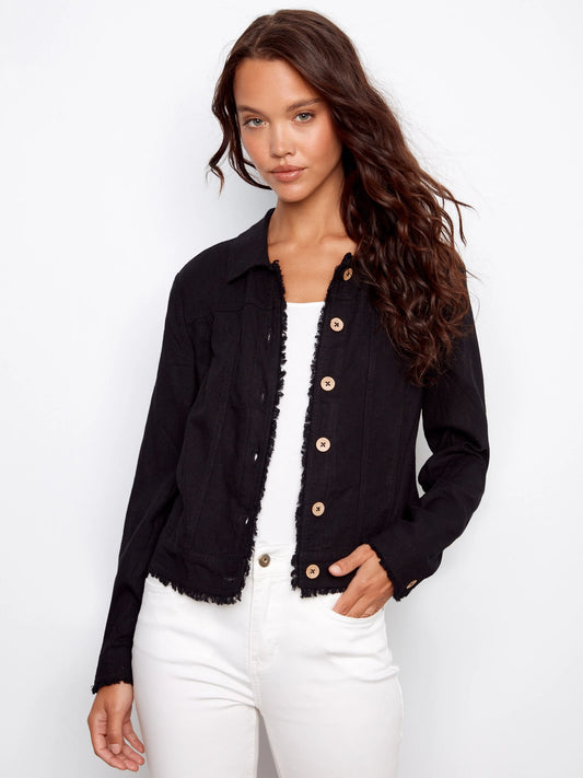 Jacket with Frayed Edges
