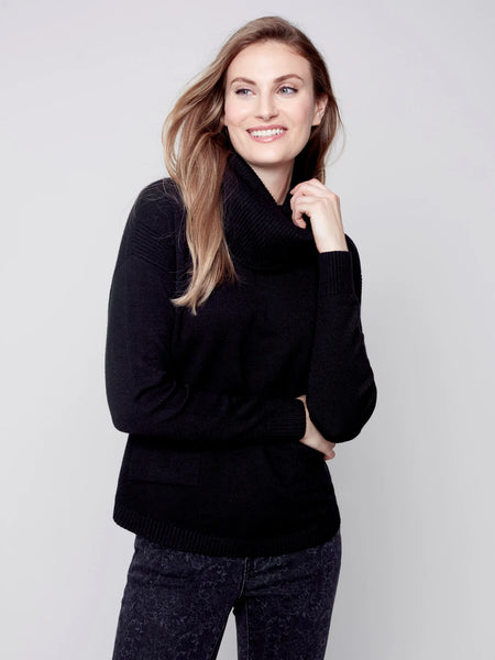 Sweater with Removable Scarf