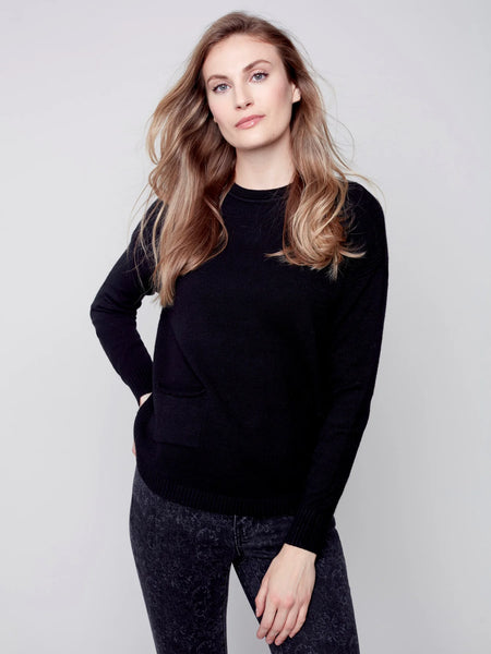 Sweater with Removable Scarf