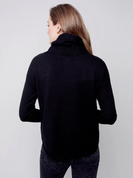 Sweater with Removable Scarf