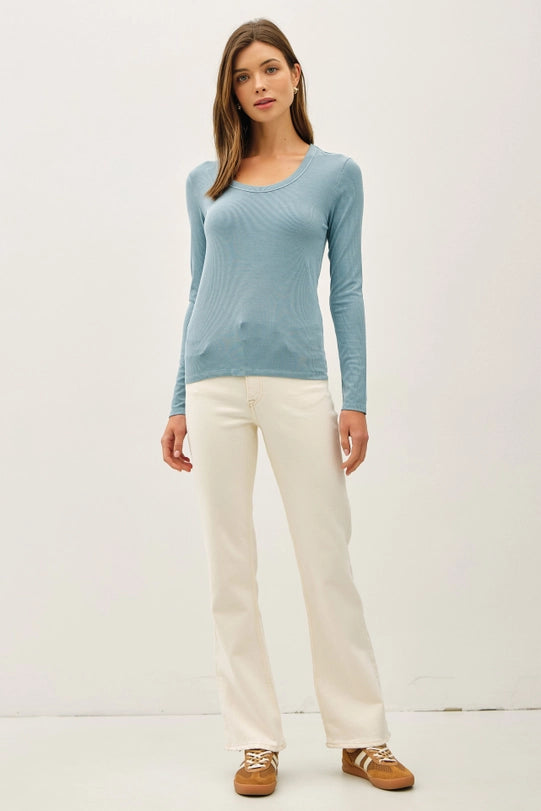 Ultra Soft Long Sleeve Scoop Neck Tee