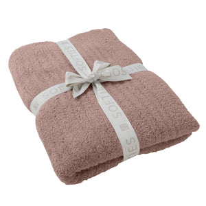 Solid Rib Marshmallow Blanket - Coco