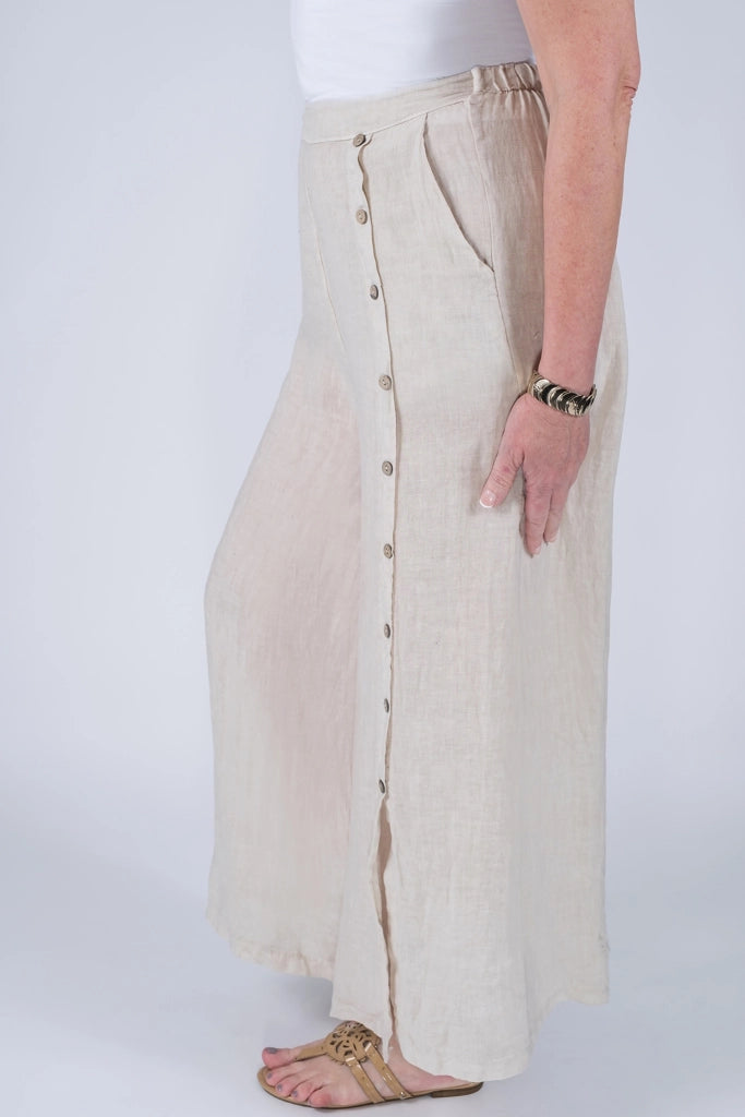 Gracelynn Button Linen Pant