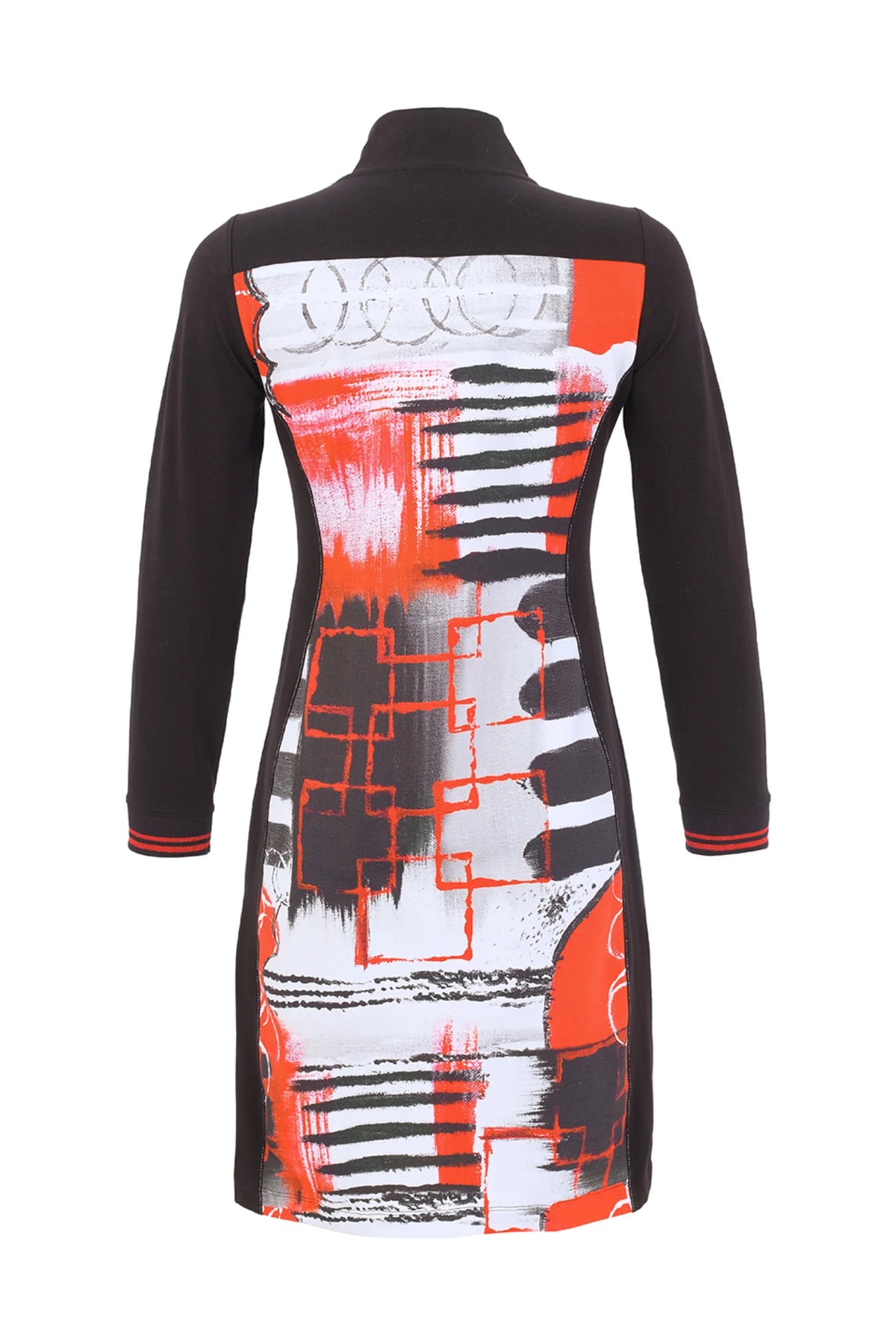 Zip Front Knit Dress