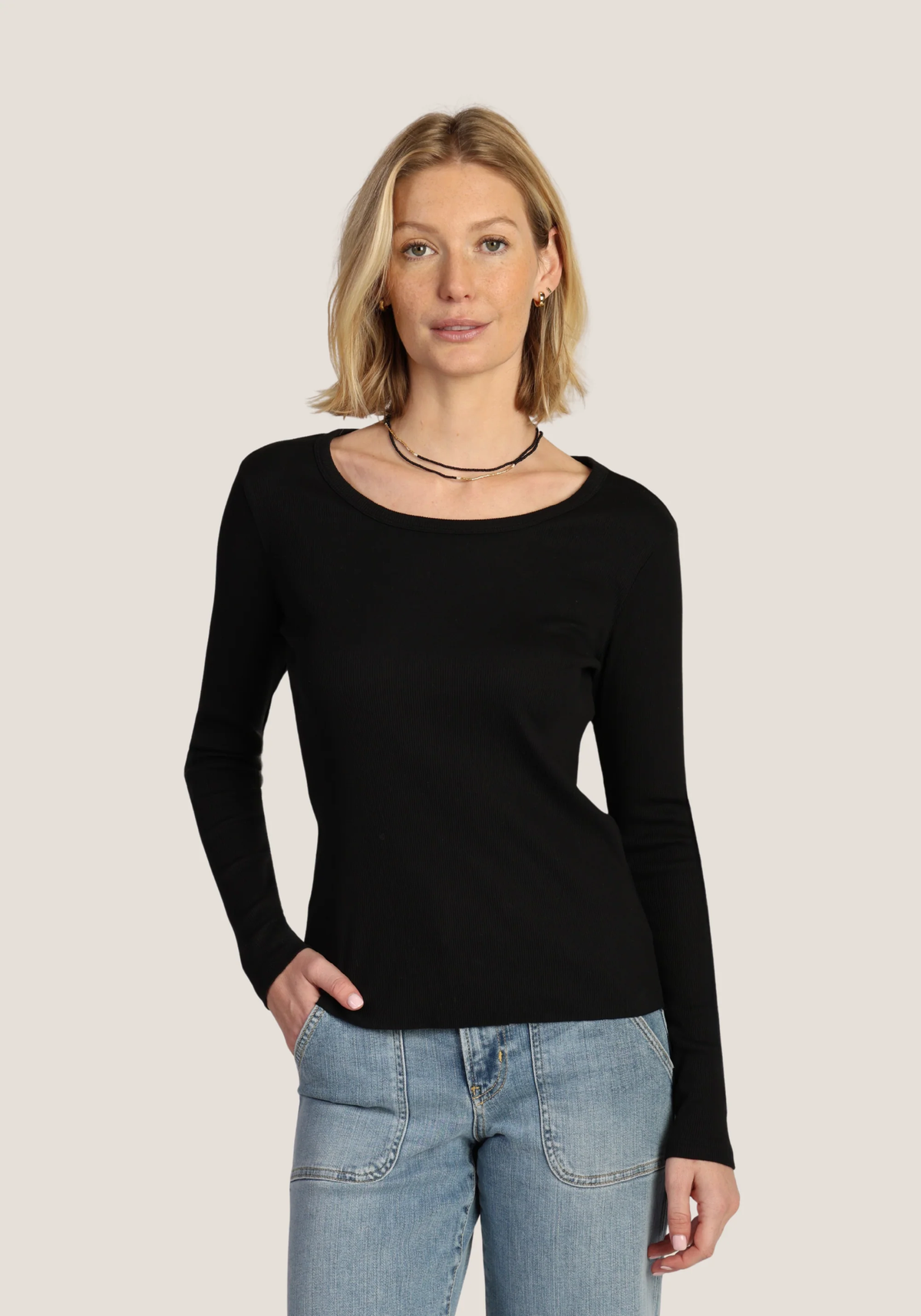 Rowan Long Sleeve Rib Tee
