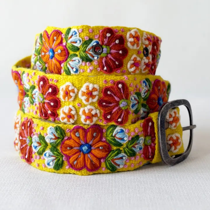 Golden Delicious Embroidered Belt