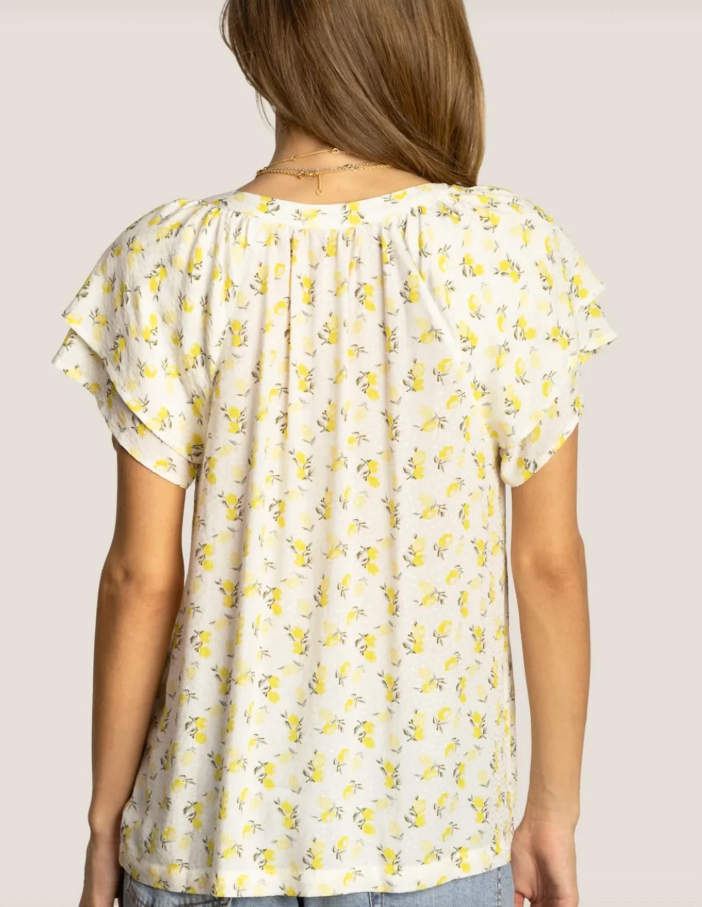 Lemons Charlie Ruffle Top