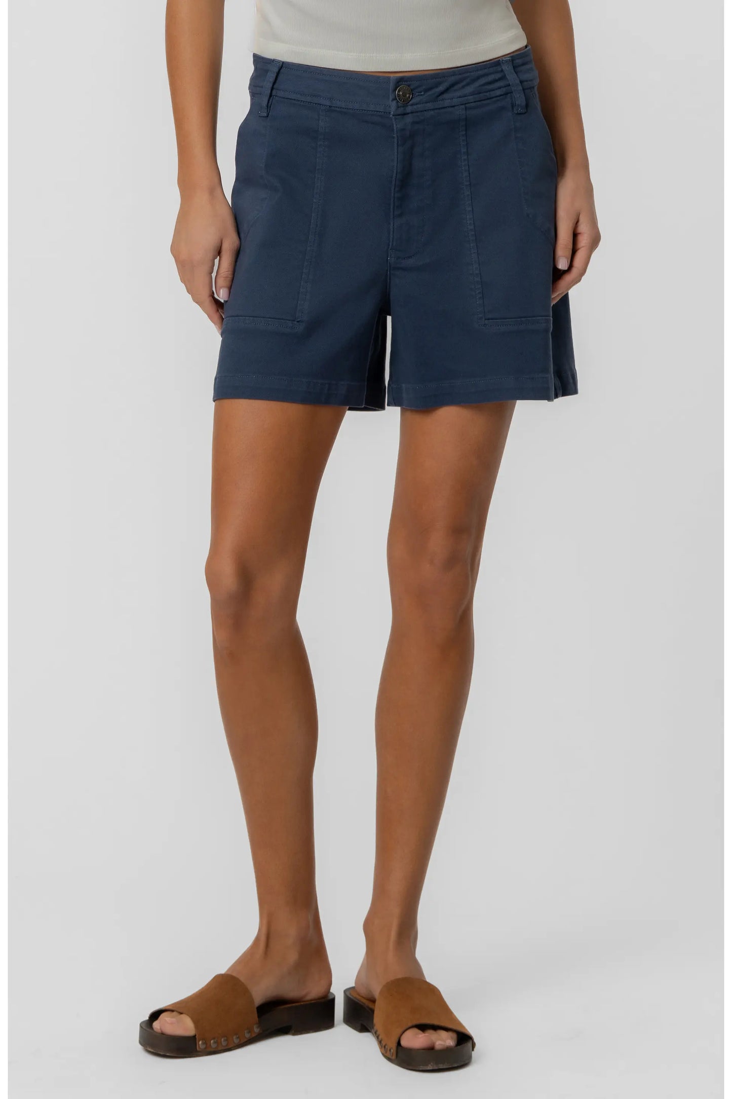 Ashton High Rise Twill Utility Short