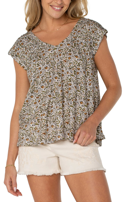 Short Sleeve Dolman Tie Back Top