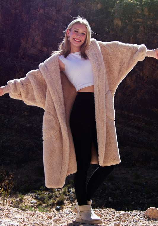 Hooded Plush Wrap LONG