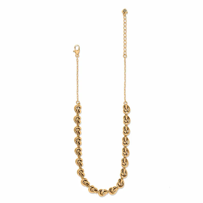 Interlok Single Knot Gold Collar Necklace
