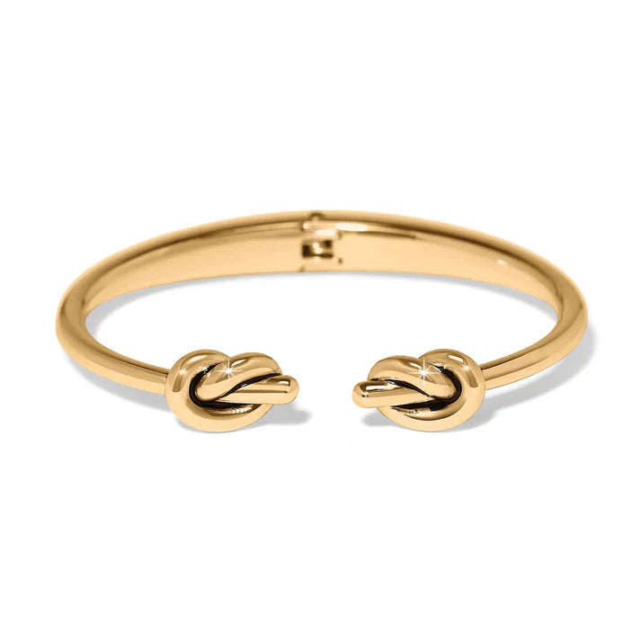 Interlok Single Knot Hinged Bangle -Gold