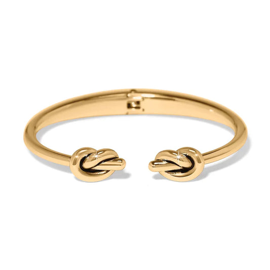 Interlok Single Knot Hinged Bangle -Gold