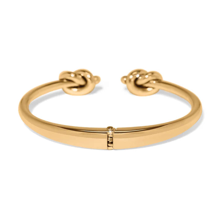 Interlok Single Knot Hinged Bangle -Gold