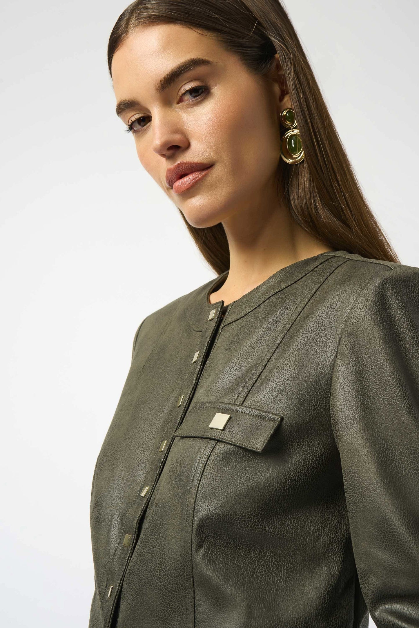 Foiled Faux Suede Jacket