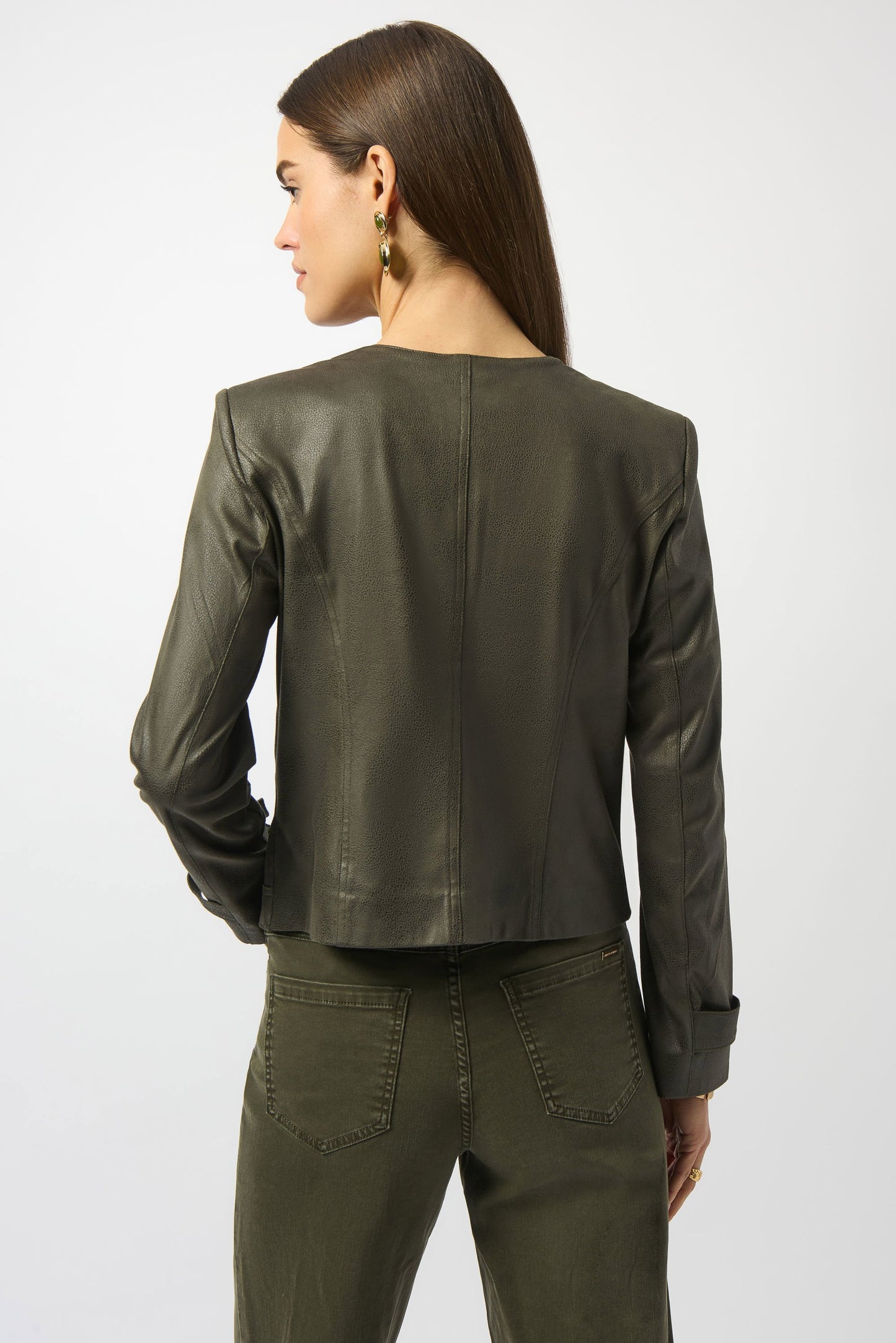 Foiled Faux Suede Jacket