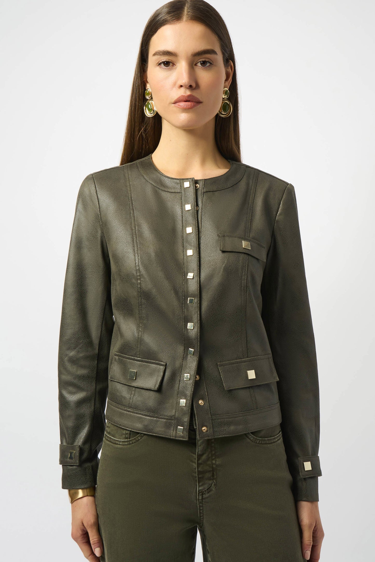 Foiled Faux Suede Jacket
