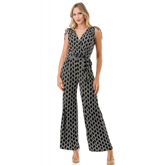 Surplice Culotte Jumpsuit