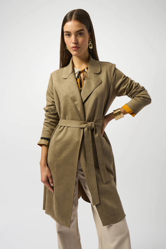 Scuba Suede Straight Coat