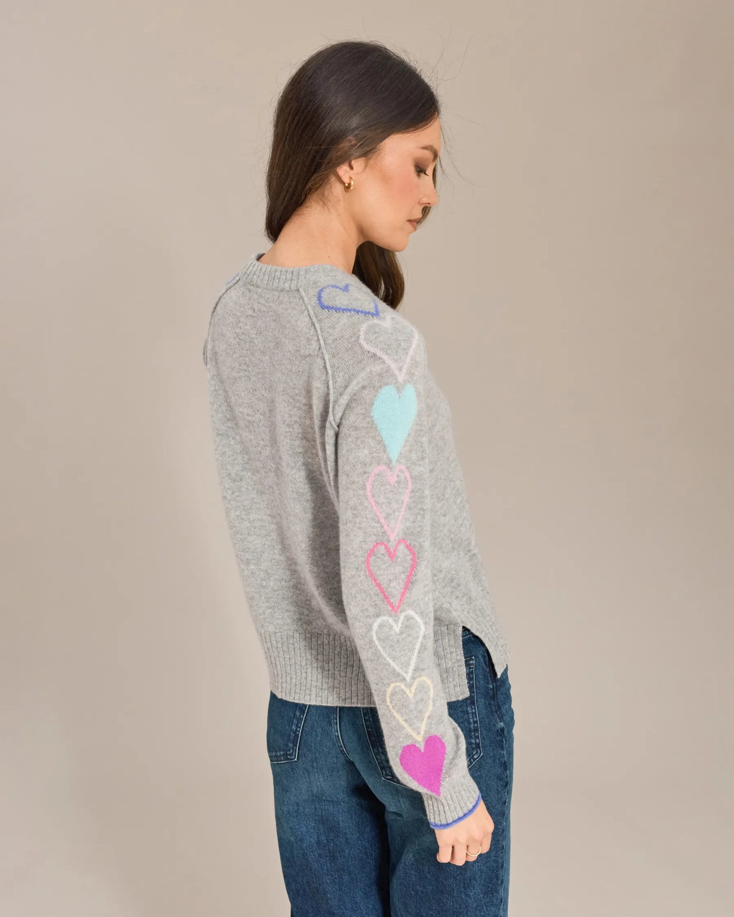 Cashmere Hearts & Hugs Crew Neck Sweater