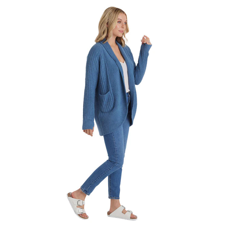 Solid Rib Marshmallow Cocoon Cardigan