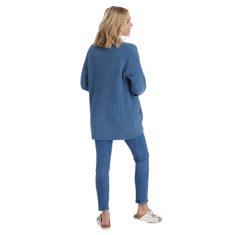 Solid Rib Marshmallow Cocoon Cardigan
