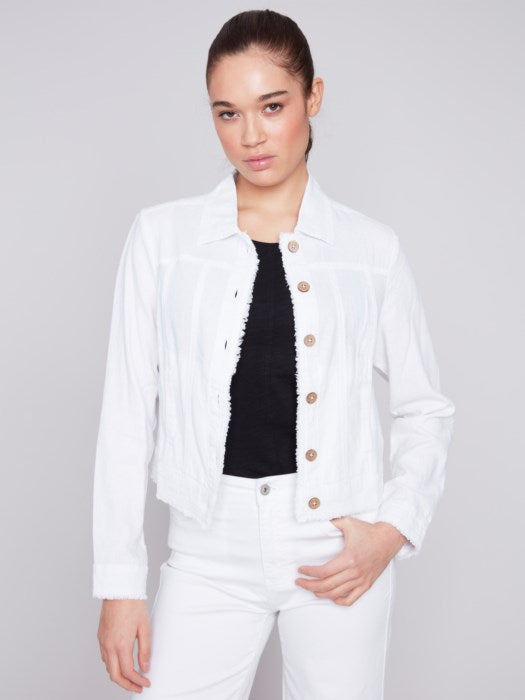 Jacket with Frayed Edges