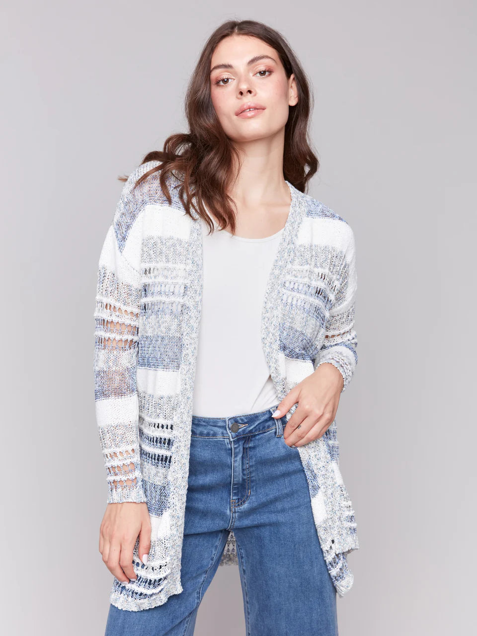 Striped Long Cardigan