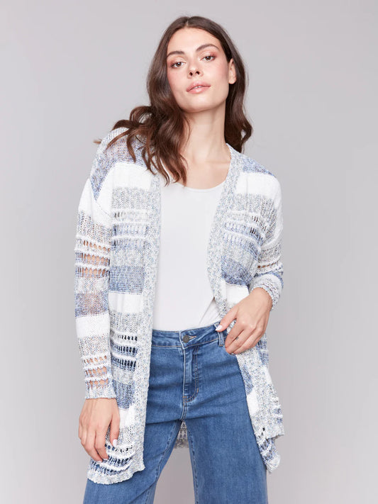 Striped Long Cardigan