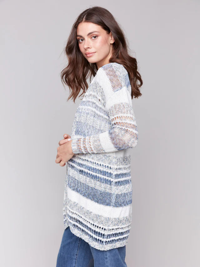 Striped Long Cardigan