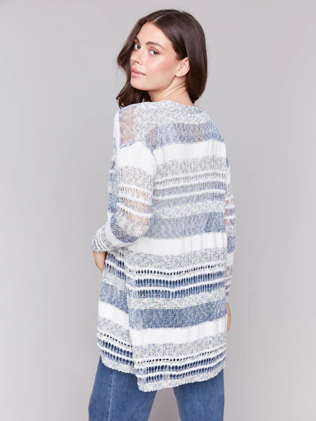 Striped Long Cardigan
