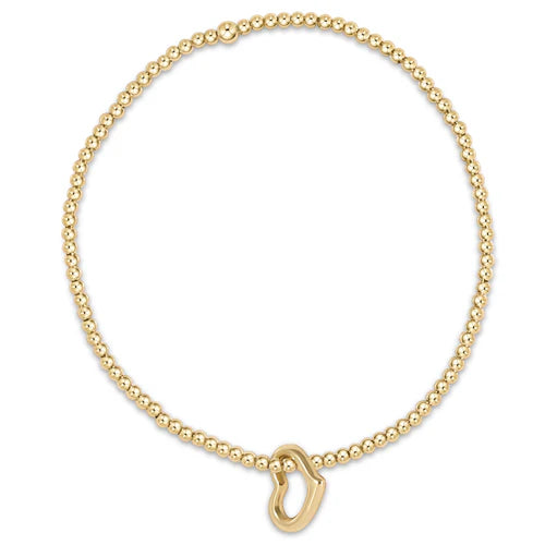 Classic Gold 2.5mm Bead - Love Gold Charm