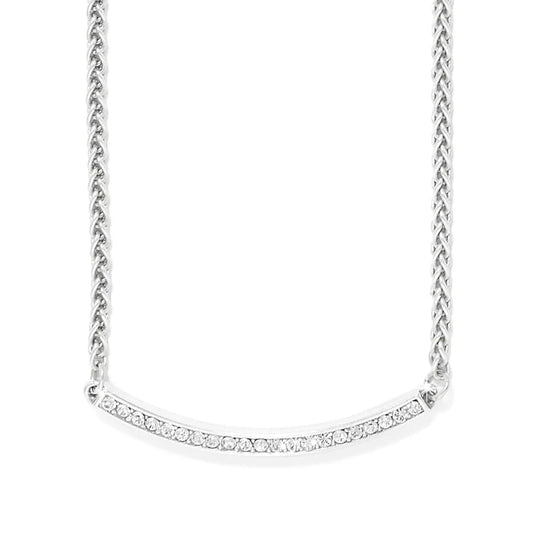 Meridian Geo Bar Silver Necklace