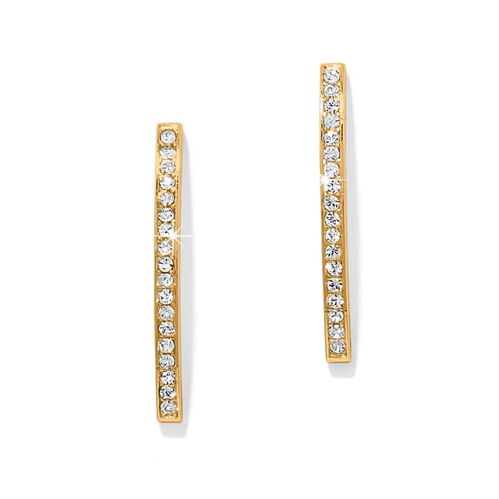Meridian Geo Bar Gold Post Earrings