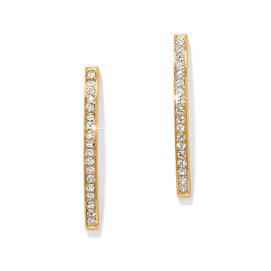 Meridian Geo Bar Gold Post Earrings