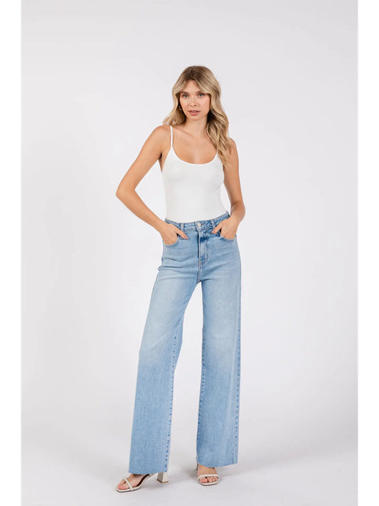 Paola A-Line Scissor Cut Hem Jean