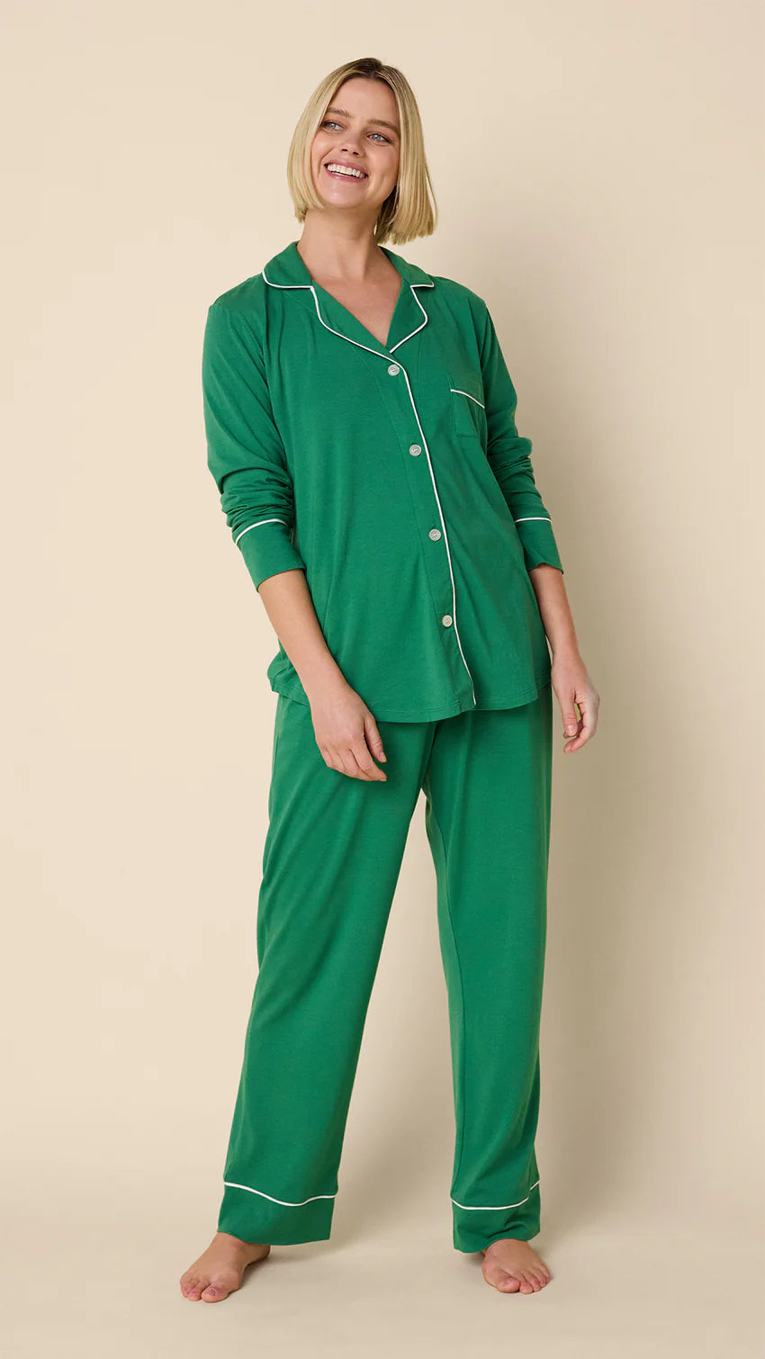 Classic Pima Knit Long Sleeve Pajamas