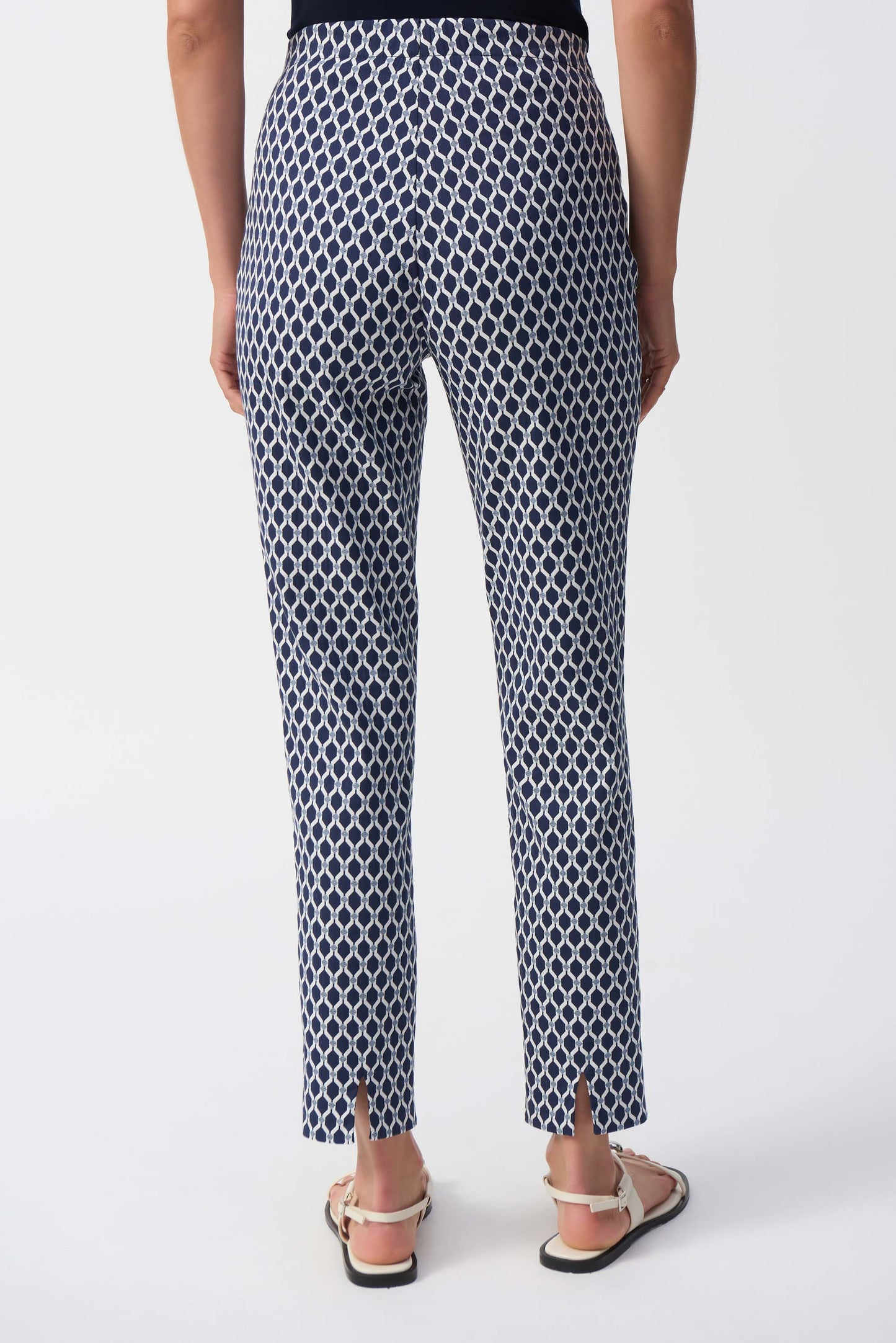 Jacquard Geometric Print Slim Pant