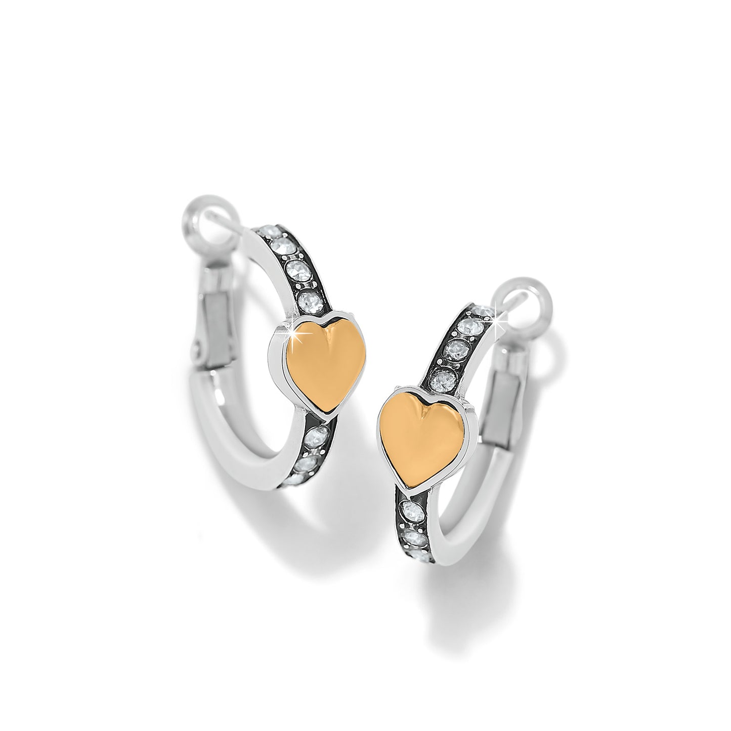 Mystery of Love Gold Heart Hoop Earrings