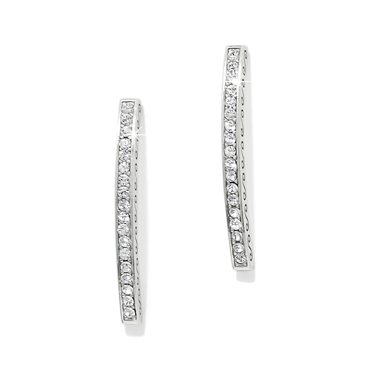 Meridian Geo Bar Silver Post Earrings