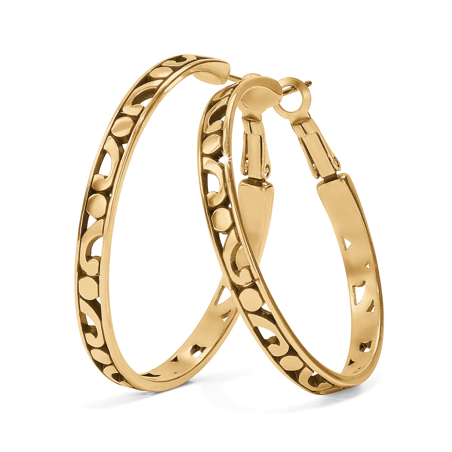 Contempo Gold Large Hoop Earrings