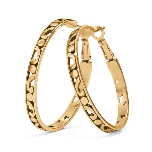 Contempo Gold Large Hoop Earrings