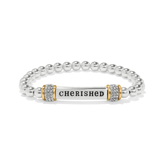 Meridian Cherished 2 Tone Stretch Bracelet