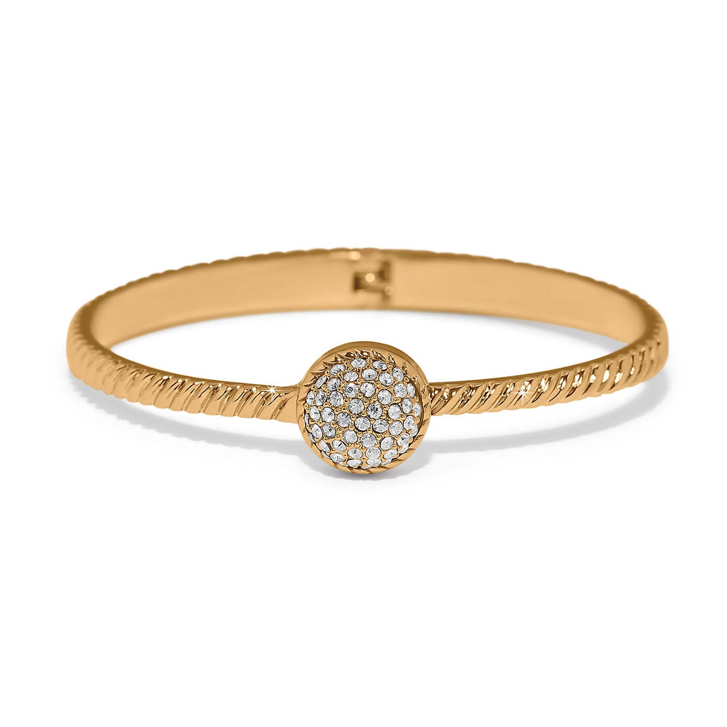 Illumina Celeste Dome Gold Hinged Bangle